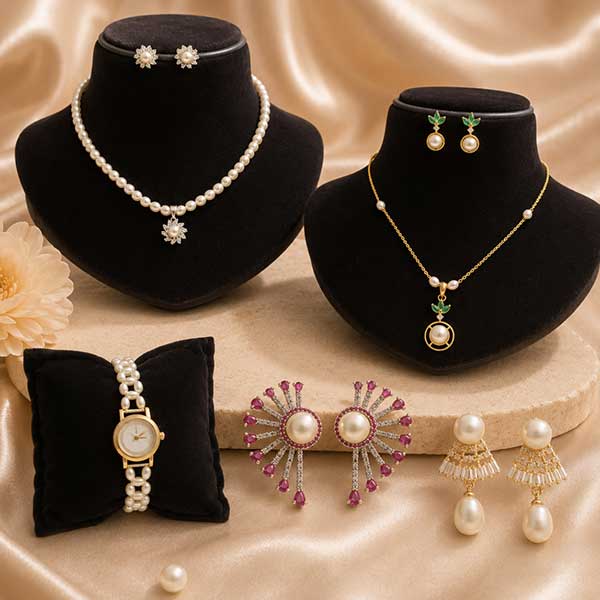 Zarvya Pearl Ensemble Combo Rakhi Gift for Sister