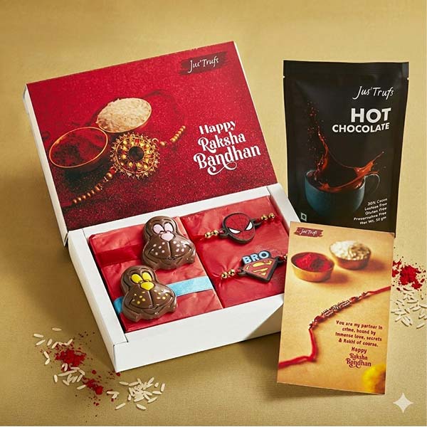 Rakhi Kiddie Choco-Box with Hot Chocolate Mix
