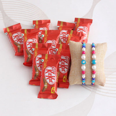 Kitkat with 2 Rakhi