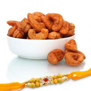 Masala Kaju with Rakhi for Brother