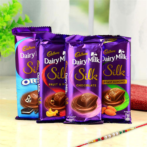 One Rakhi with Cadbury Silk Assortment