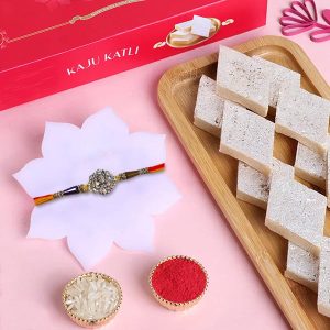Pure Kaju Barfi with Maha Laxmi Rakhi