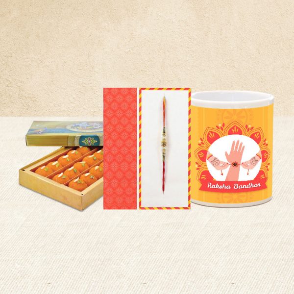 Rakhi Mug with Motichur Laddu