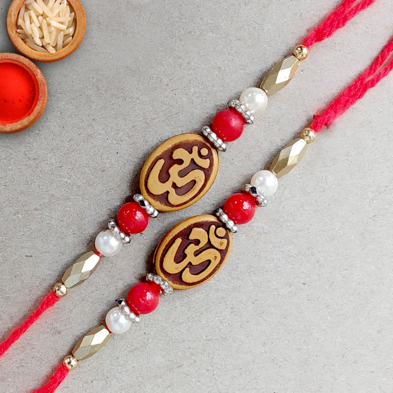 Set of 2 OM Rakhis