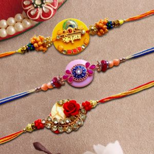 Sparkling Rakhi Set of 3 Rakhis