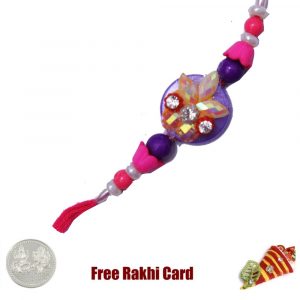 Ethnic Zardosi Rakhi with Free Silver Coin