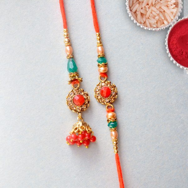 Stunning Metal Designer Rakhi Pair