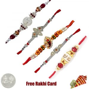 Jewelled Rakhi Set of 5