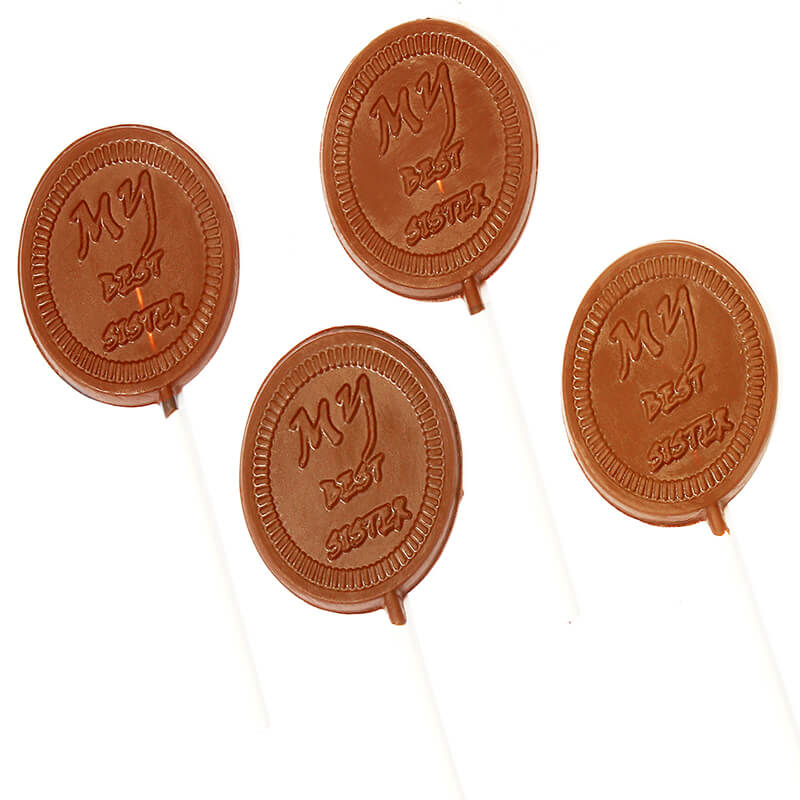 Set of 4 Best Sister Sugafree Chocolate Lollies for Sister