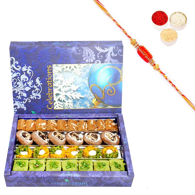 Assorted Special Mithai with Rakhi