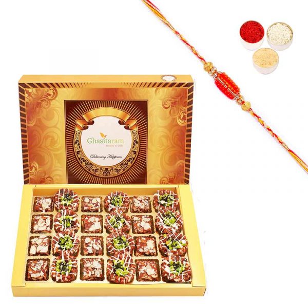 Assorted Anjeer Sweets with Rakhi