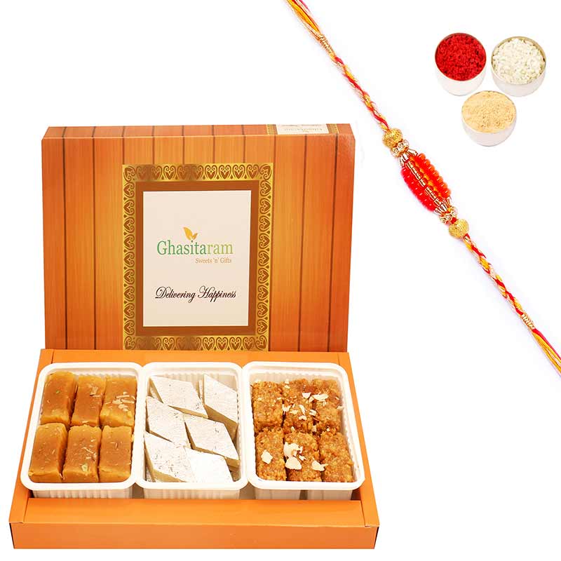 Delicious Sweets with Beads Rakhi