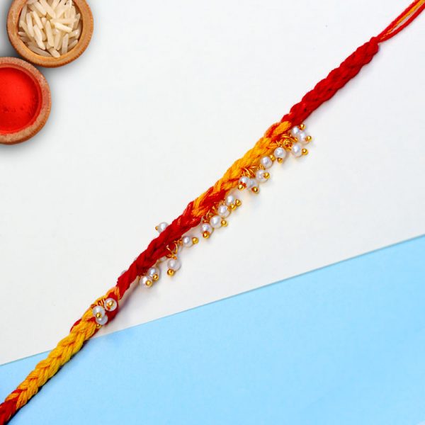 Pearl Beads Rakhi thread