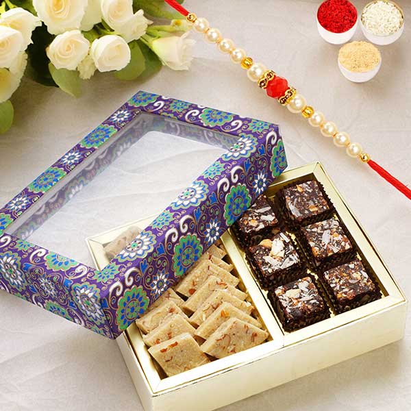 Sugarfree Bites and Sugarfree Kaju Katli Box with Rakhi