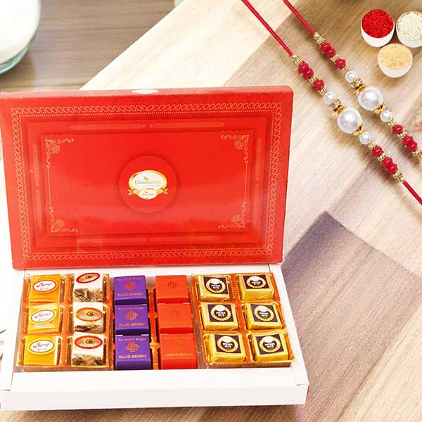 Best Assorted Bites 18 pcs with 2 Rakhis