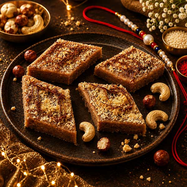 Hazelnut Kaju Katli 400 gms with Rakhi