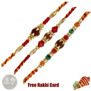 Rudraksh Rakhi Set of 3