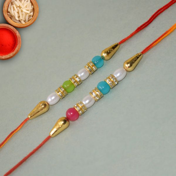 2 Mutli Coloured Rakhi Thread