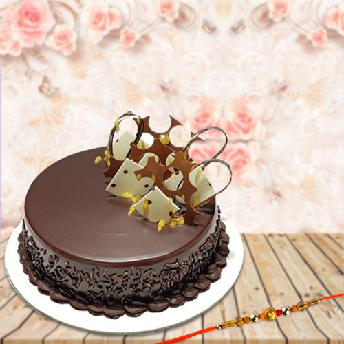 Best Rich Chocolate Cake with Rakhi