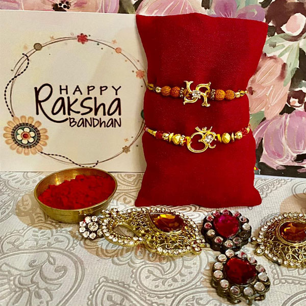 Om and Swastik Rakhis