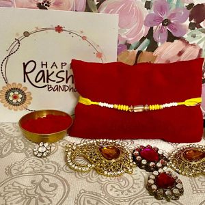 Yellow Crystal Rakhi