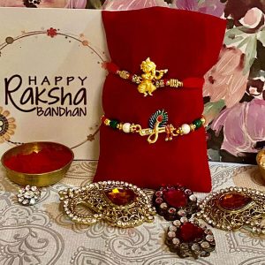 Kanha-Green Mor pankh Rakhi