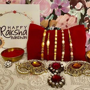 5 Pearl Rakhis set uk