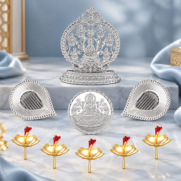 Shringar Divine Lakshmi Silver Pooja Combo