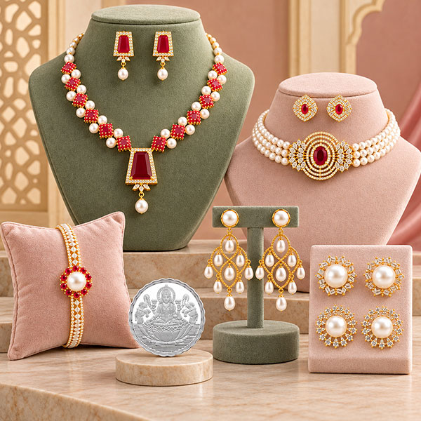 Shringar Royal Colourful & Pearl Celebration Combo