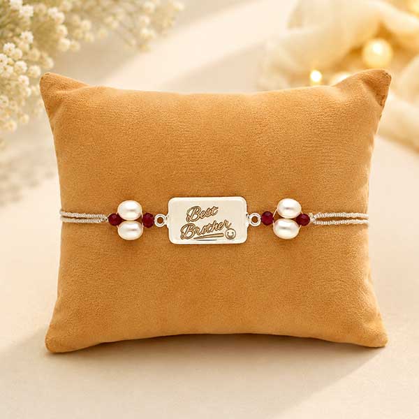 Best Brother Designer Silver Rakhi