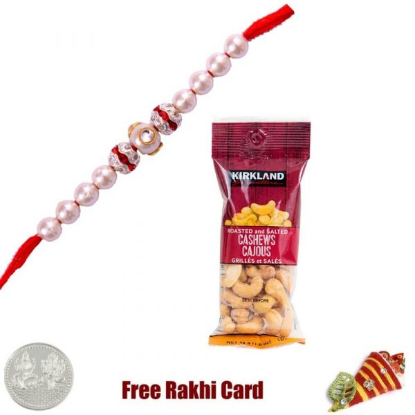 Pearl Rakhi with Cashews