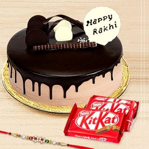 rakhi cake kitkat combo