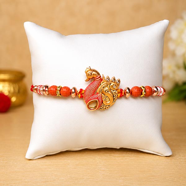 Rose Gold Mayur Rakhi