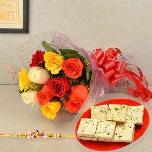 Roses Soan Papdi with Rakhi