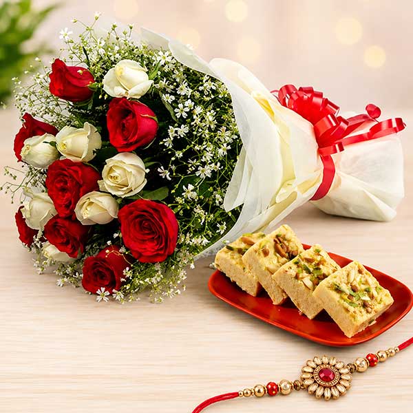 Roses Soan Papdi with Rakhi