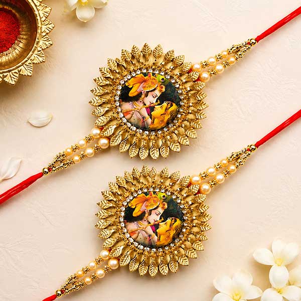Set of 2 Radha Krishna Rakhi