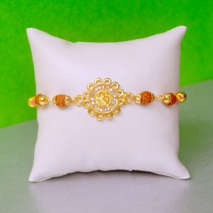 Stone Om Rudraksha Rakhi