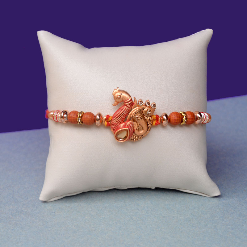 Rose Gold Mayur Rakhi