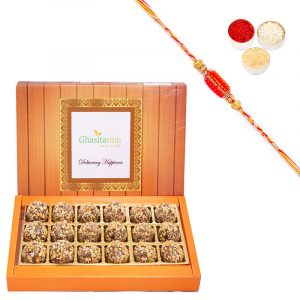 Hazelnut Cashew Balls 18 pcs with Rakhi