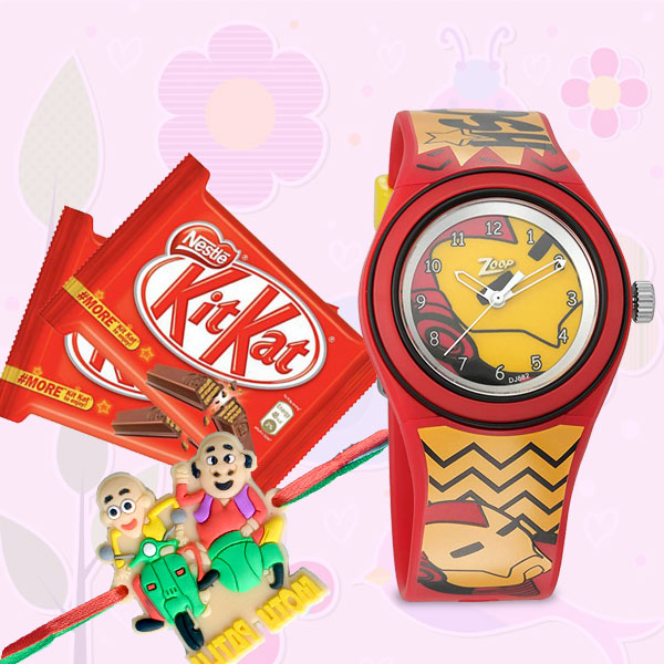 Zoop Kids Watch with Chocolate Rakhi