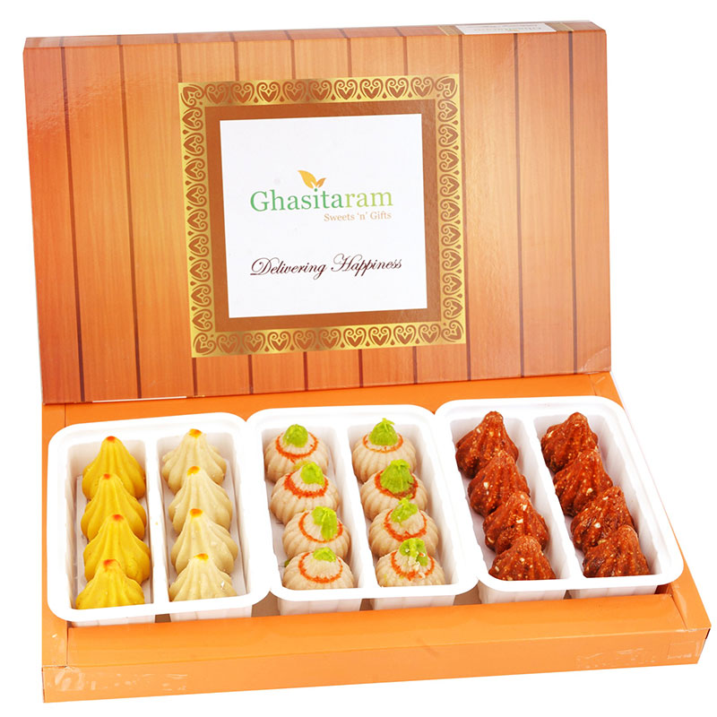 Assorted Box of Mawa ,Kaju and Kaju Anjeer Modaks