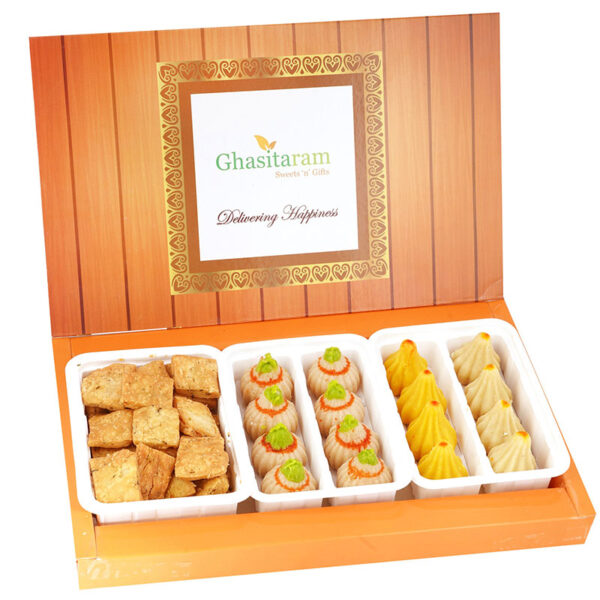 Assorted Box of Mawa ,Kaju modaks and Methi Mathi