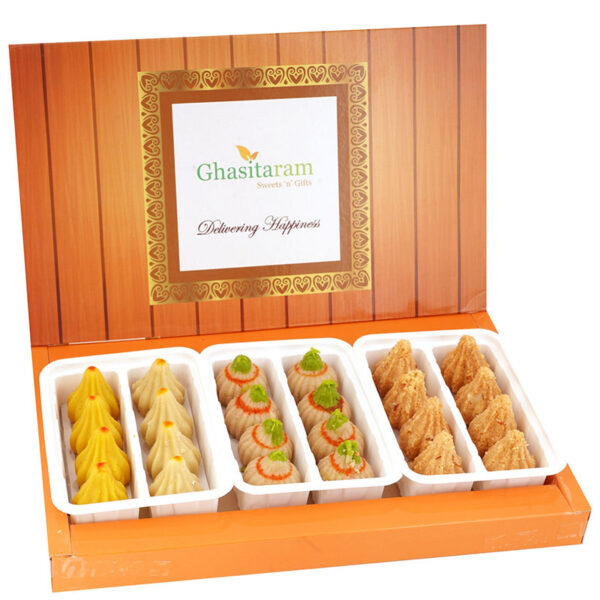 Assorted Box of Mawa ,Kaju and Milk Cake Modaks