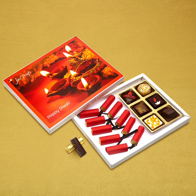 Diwali Chocolate Mithai and Crackers Gift Box