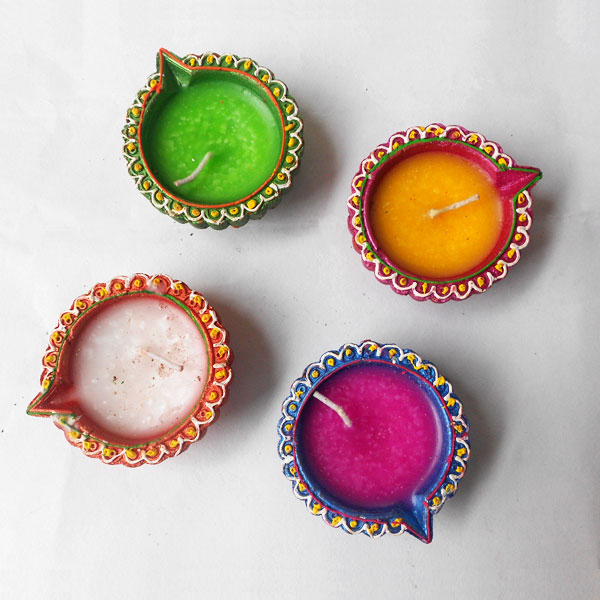 Diwali Diyas with Silver Coin