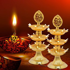 LED Electric Light Stand Diya Set