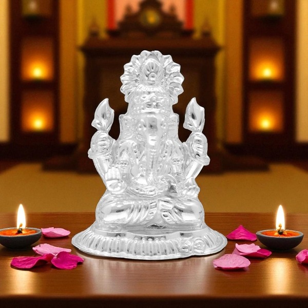 Ganesha Silver Idol
