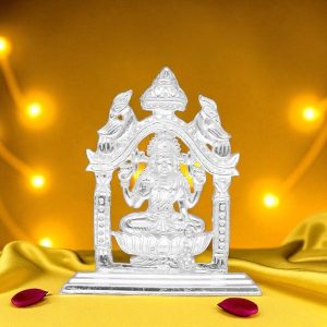 Goddess Of Wealth Laxmi Silver Idol