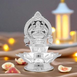 Silver Lakshmi Diwali Diya