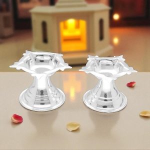 Silver Panchmukhi Diwali Diya